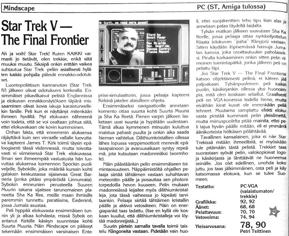 Star Trek V - The Final Frontier